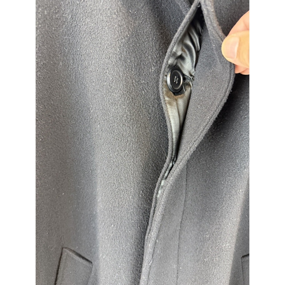 Battaglia Lanificio Wool & Cashmere Men's Long Coat Black Made in Italy Size 44S - Picture 12 of 12
